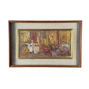 Michele D'Aniello, Church Interior with Figures - Michele D'Aniello