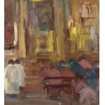 Michele D'Aniello, Church Interior with Figures - Michele D'Aniello