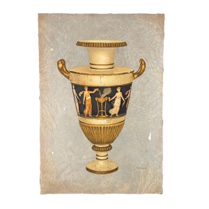 R. Simonetto, Vase with a Pompeian Scene - R. Simonetto