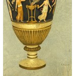 R. Simonetto, Vase with a Pompeian Scene - R. Simonetto
