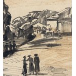 UNIDENTIFIED SIGNATURE, Street with Figures