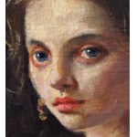 UNIDENTIFIED SIGNATURE, Portrait of a Woman with Headscarf and Jewelry