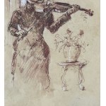 ANONIMO, Woman with a violin