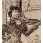 ANONIMO, Woman with a violin