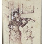 ANONIMO, Woman with a violin