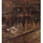 ANONIMO, Street with figures and carriages