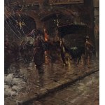 ANONIMO, Street with figures and carriages