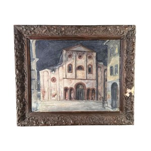 ANONIMO, Night street with a church