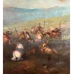 UNIDENTIFIED SIGNATURE, Cavalry battle scene