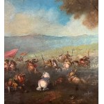 UNIDENTIFIED SIGNATURE, Cavalry battle scene