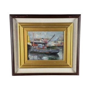 Biagio Mercadante, Harbor with boats - Biagio Mercadante