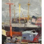 Biagio Mercadante, Harbor with boats - Biagio Mercadante