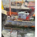 Biagio Mercadante, Harbor with boats - Biagio Mercadante