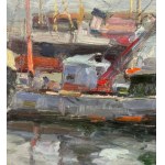 Biagio Mercadante, Harbor with boats - Biagio Mercadante