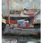 Biagio Mercadante, Harbor with boats - Biagio Mercadante
