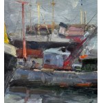 Biagio Mercadante, Harbor with boats - Biagio Mercadante