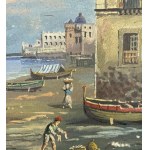 ANONIMO, Ischia: the Aragonese Castle with seascape and figures