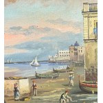 ANONIMO, Ischia: the Aragonese Castle with seascape and figures