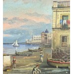 ANONIMO, Ischia: the Aragonese Castle with seascape and figures