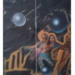 ANONIMO, Biblical scene in a modern style