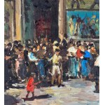 R. CARIGNANI, Neapolitan popular scene - R. CARIGNANI