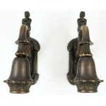 Pair of CINKETS WITH FAUNTS, early 20th century.