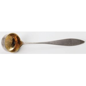SITKO DO HERBATY, Polska Warszawa, Tomasz Klimaszewski, ok. 1830, Srebro, próba 12; złocenie, waga 52,4 g; dł. 19 cm