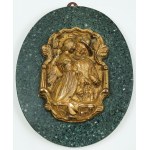 PLACETTE WITH A PARENT IN RENAISSANCE STREETS, 2nd half of the 19th century.