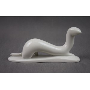 Figurine Weasel, Mieczyslaw NARUSZEWICZ, ZPS Karolina Jaworzyna Slaska, 1960s.