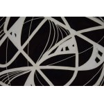 Platter Black and white abstraction, Helena MAJEWSKA, Kolo, 1961 Unique