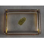 Glasschatulle, Polish Ocean Lines, Glashütte Julia, 1970er Jahre.