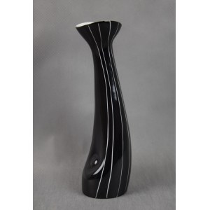 Vase, ZPS Karolina Jaworzyna Śląska, 1960er Jahre. (schwarz)