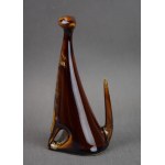 Figurka Kočka - měsíční svit, Henryk JĘDRASIAK, glazovaný porcelán, 60. léta 20. století.