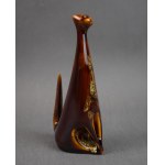 Figurka Kočka - měsíční svit, Henryk JĘDRASIAK, glazovaný porcelán, 60. léta 20. století.