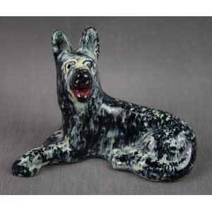 Figurine Dog - Sheepdog, Wloclawek, 1960s.