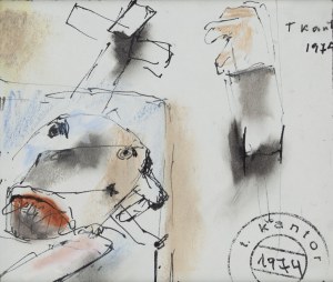 Tadeusz Kantor (1915 Wielopole Skrzyńskie - 1990 Kraków), Głowa zaambalowana, 1974