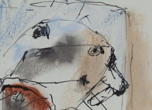 Tadeusz Kantor (1915 Wielopole Skrzyńskie - 1990 Kraków), Głowa zaambalowana, 1974