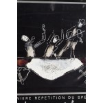 Tadeusz Kantor (1915 Wielopole Skrzyńskie - 1990 Krakow), affiche pour le spectacle Today Is My Birthday (Aujourd'hui c'est mon anniversaire), 1990
