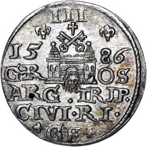 Stefan Batory, trojak 1586, Riga