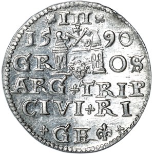 Sigismund III Vasa, trojak 1590, Riga