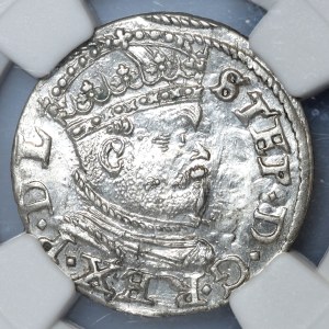 Stefan Batory, trojak 1586, Riga, small head