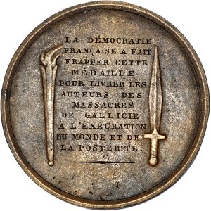 Medal 1846 Slaughter of Galicia, 73 mm