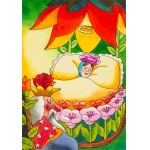 Jerzy Flisak (1930 Warsaw - 2008 there), A set of illustrations to the fairy tale The Mirror from the Land of Light