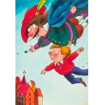 Jerzy Flisak (1930 Warsaw - 2008 there), A set of illustrations to the fairy tale The Mirror from the Land of Light