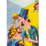Jerzy Flisak (1930 Warsaw - 2008 there), A set of illustrations to the fairy tale The Mirror from the Land of Light
