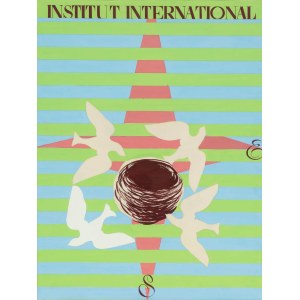 Tadeusz Gronowski (1894 Warsaw - 1990 there), Institut International, poster design, 1970s.
