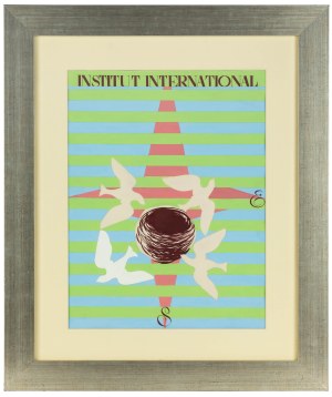 Tadeusz Gronowski (1894 Warszawa - 1990 tamże), Institut International, projekt plakatu, lata 70-te XX w.