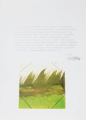 Józef Hałas (1927 Nowy Sącz - 2015 Wrocław), Notatka, 1989