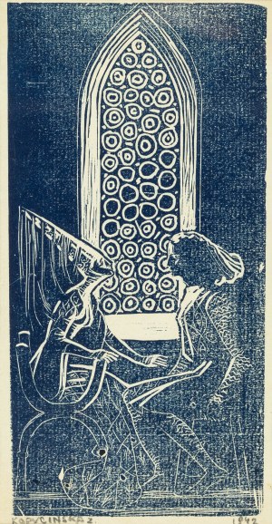 Zofia Wilczkowa-Kopycińska (1916-?), Scenayczajna / Moralische Szene, 1942