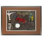 Marc Chagall (1887 Lozno near Vitebsk-1985 Saint-Paul de Vence), Mystical crucifixion from the album Derierre le Miroir, 1950
